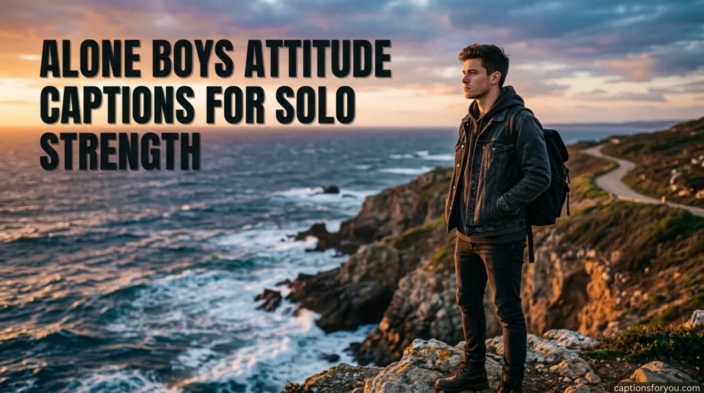 Alone Boys Attitude Captions for Solo Strength