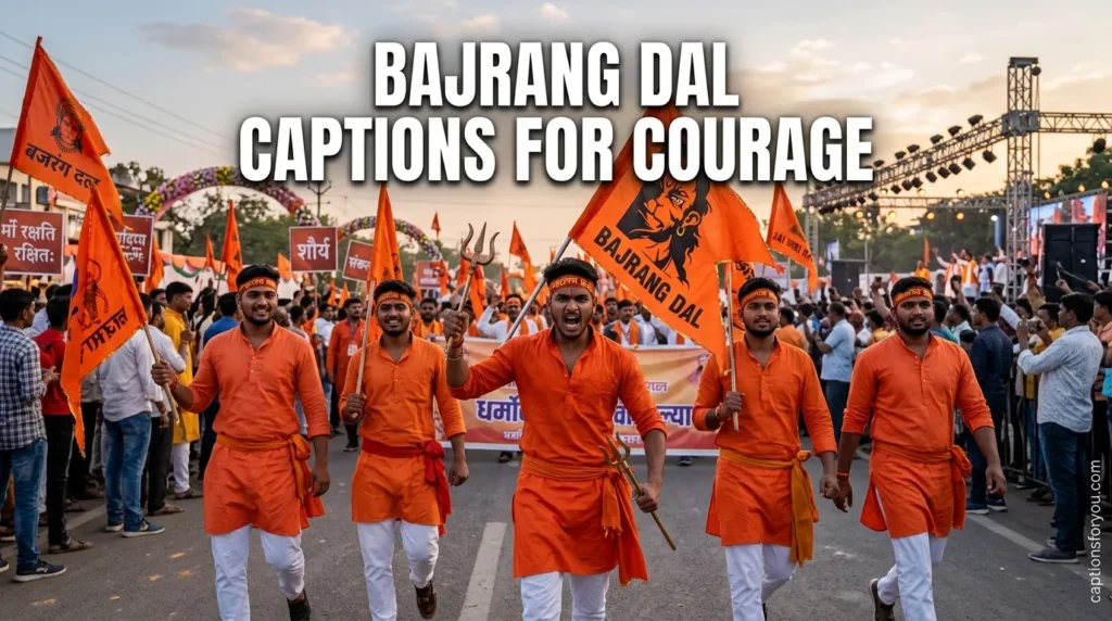 Bajrang Dal captions for courage