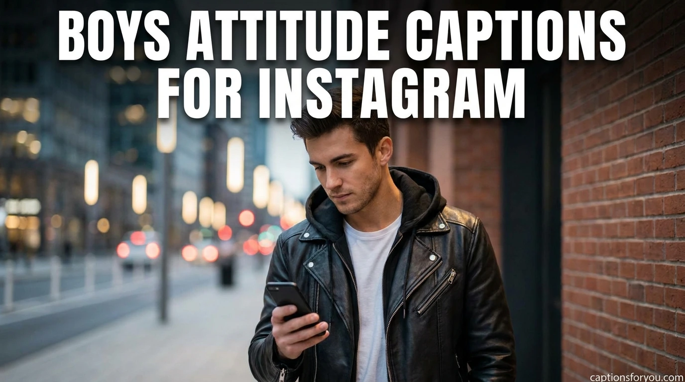 Boys Attitude Captions for Instagram