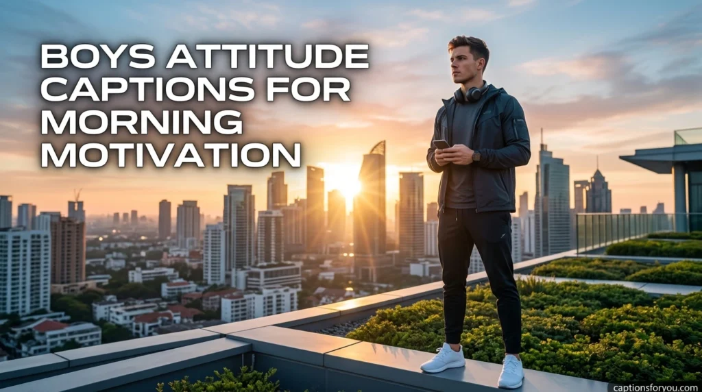 Boys Attitude Captions for Morning Motivation