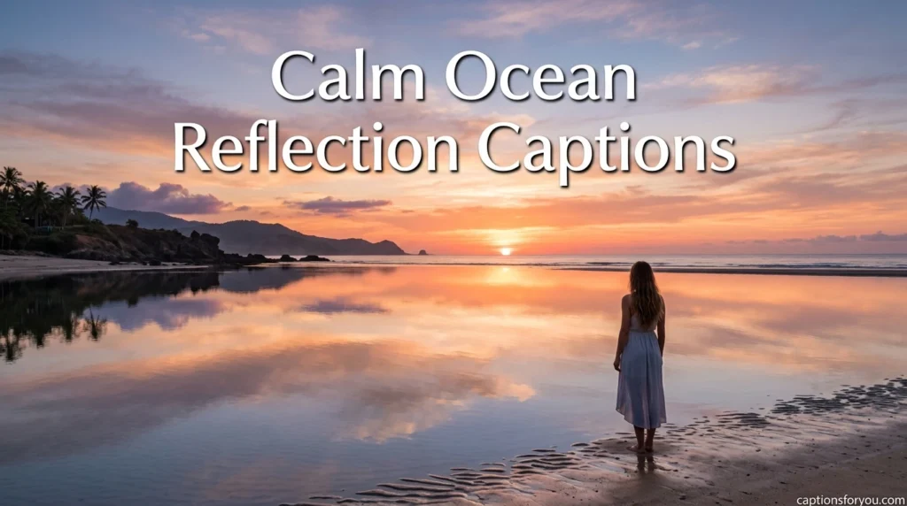 Calm Ocean Reflection Captions