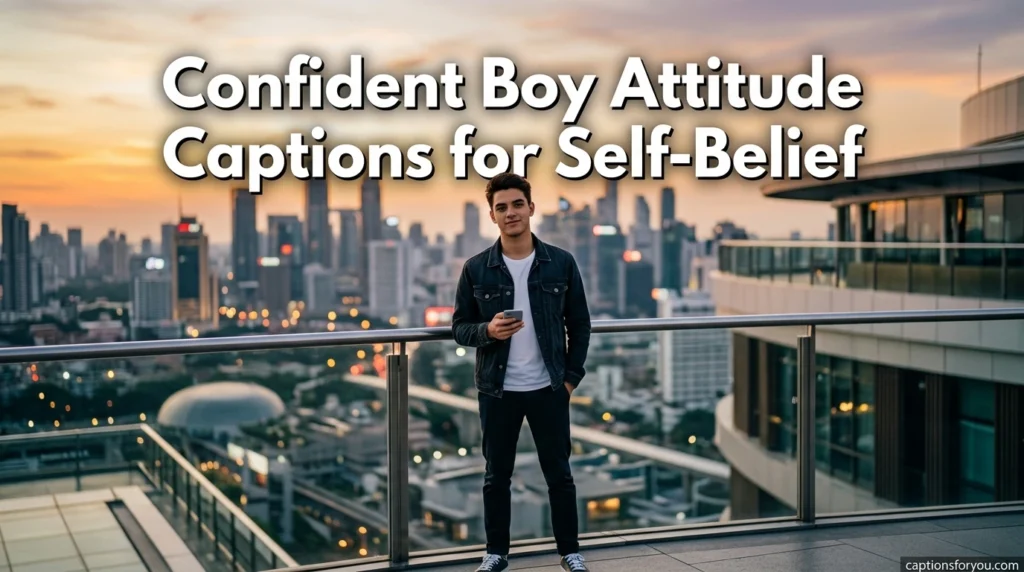 Confident Boy Attitude Captions for Self-Belief