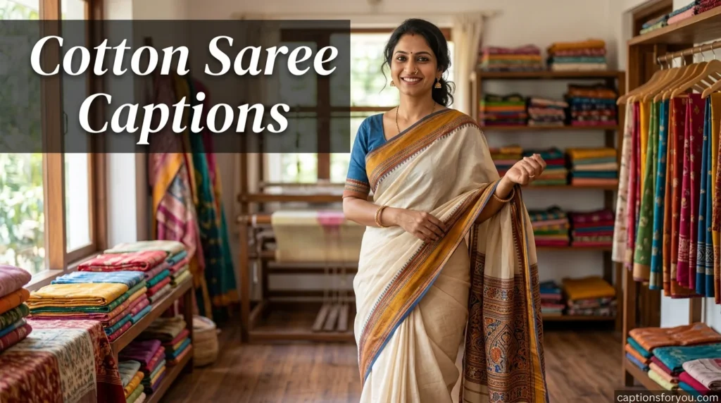 Cotton Saree Captions