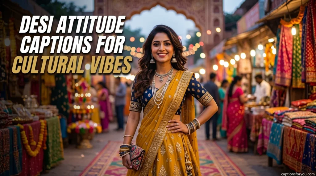 Desi Attitude Captions for Cultural Vibes