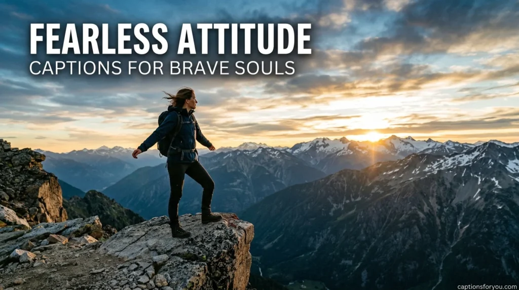 Fearless Attitude Captions for Brave Souls