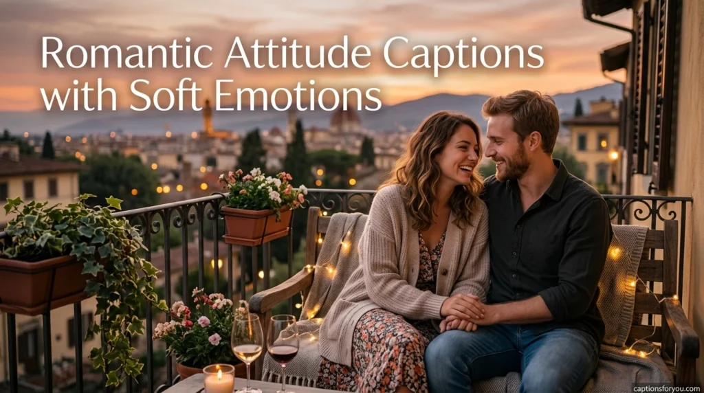 Romantic Attitude Captions with Soft Emotions