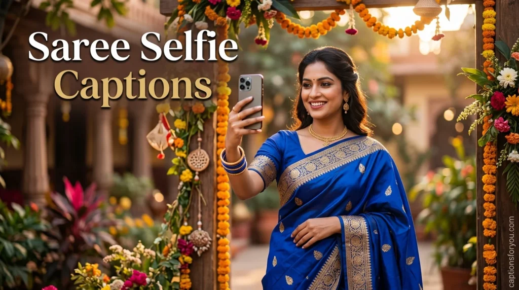 Saree Selfie Captions