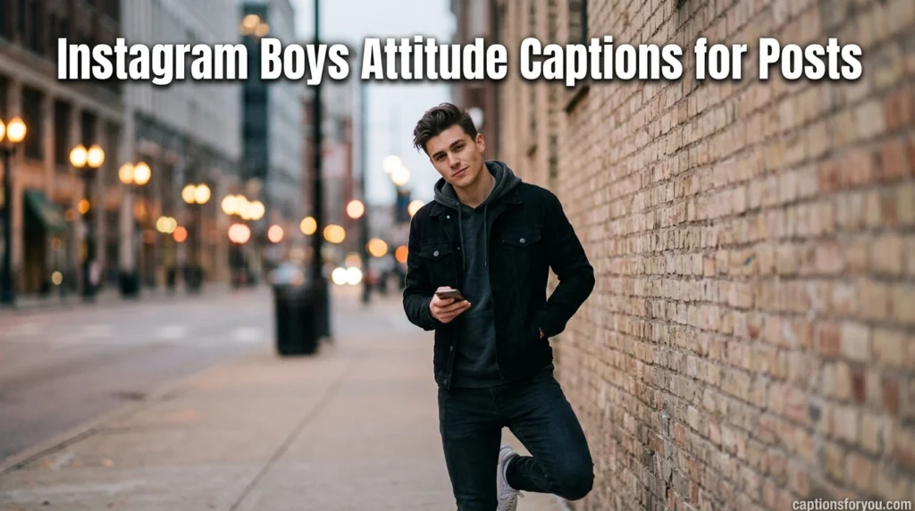 Instagram Boys Attitude Captions for Posts