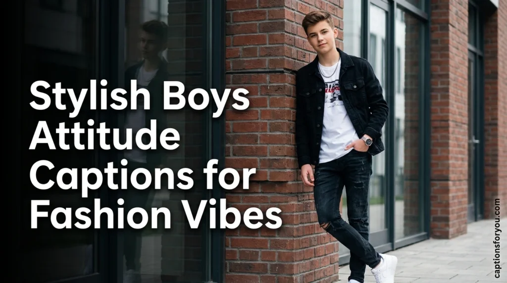 Stylish Boys Attitude Captions for Fashion Vibes
