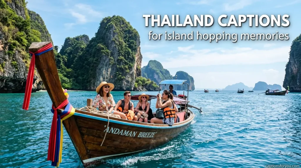 Thailand captions for island hopping memories