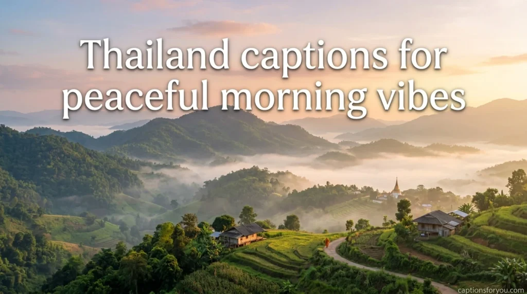 Thailand captions for peaceful morning vibes