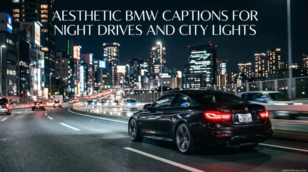 Aesthetic BMW captions for night drives and city lights