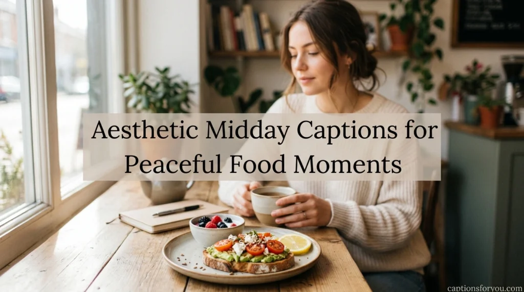 Aesthetic Midday Captions for Peaceful Food Moments