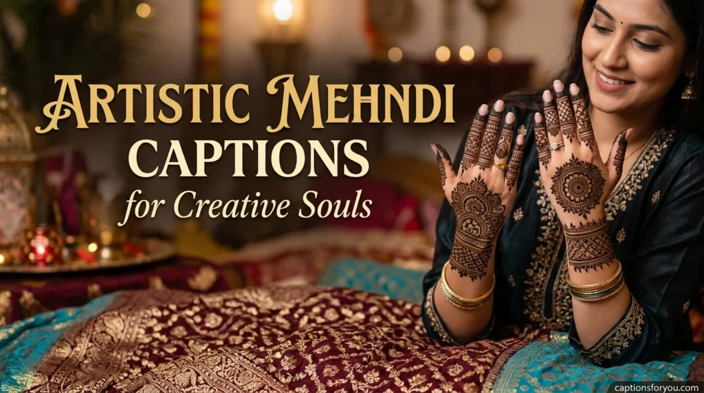 Artistic Mehndi Captions for Creative Souls