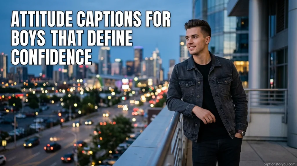 Attitude Captions for Boys That Define Confidence