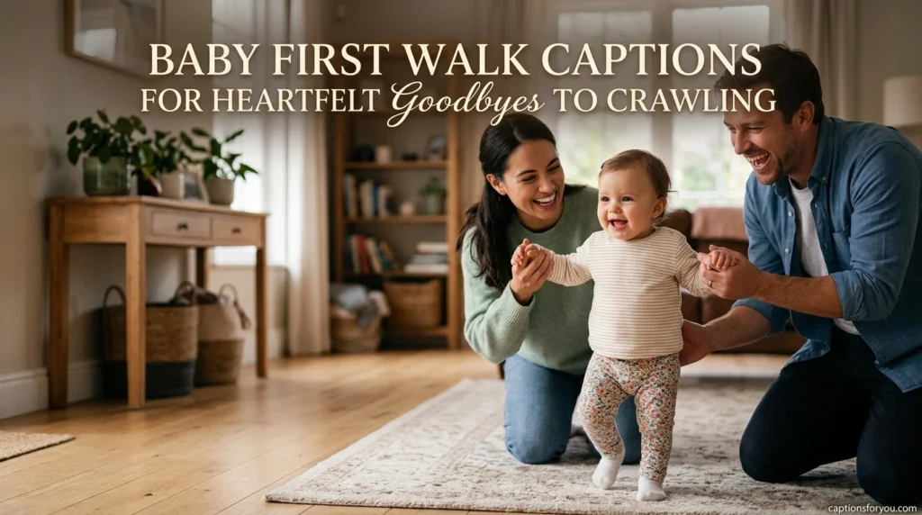 Baby First Walk Captions for Heartfelt Goodbyes to Crawling