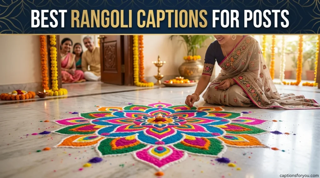 Best rangoli captions for posts