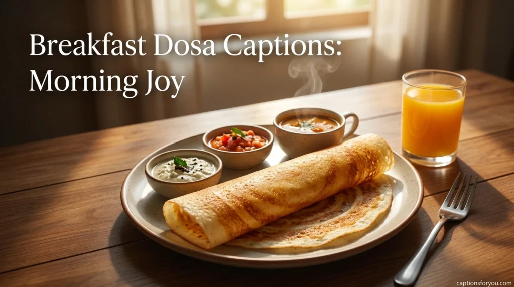 Breakfast dosa captions morning joy