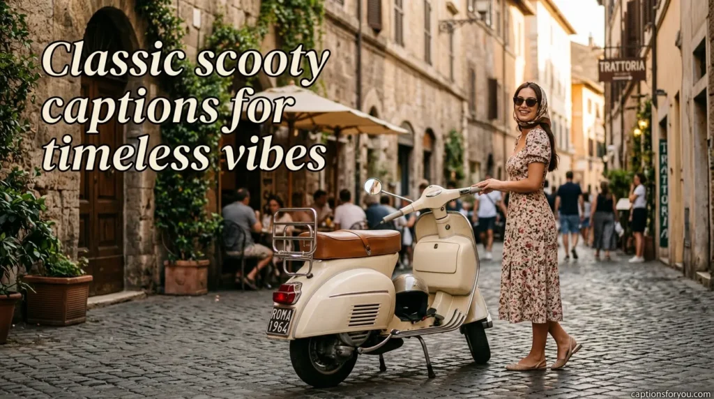 Classic scooty captions for timeless vibes