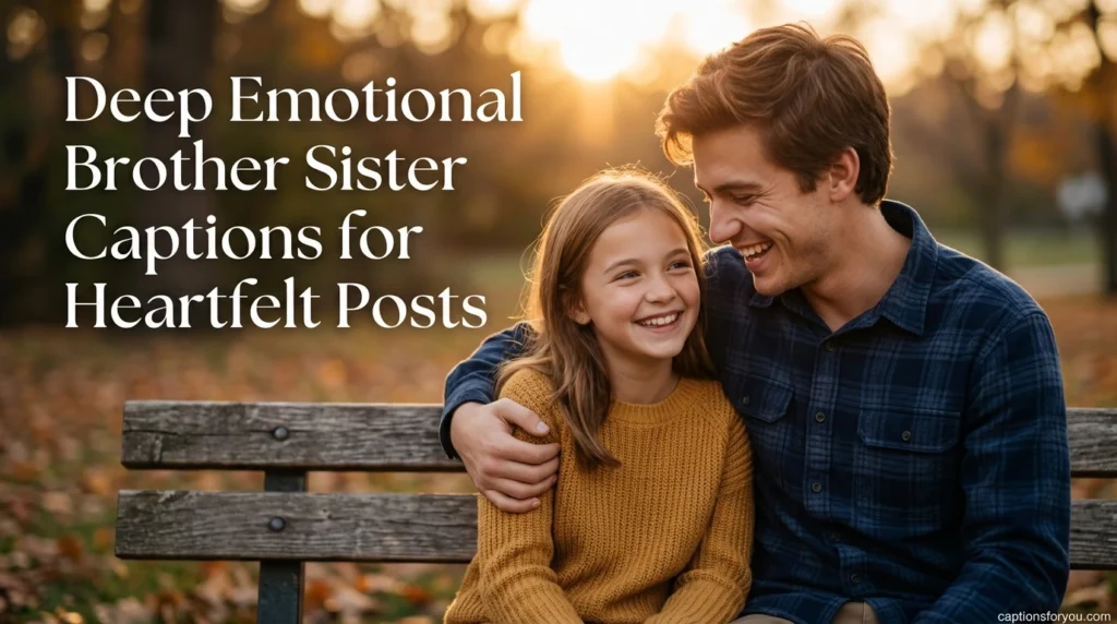 Deep Emotional Brother Sister Captions for Heartfelt Posts