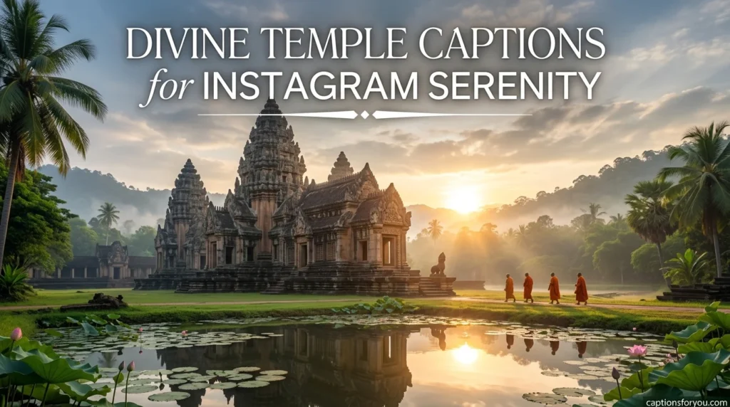 Divine Temple Captions for Instagram Serenity