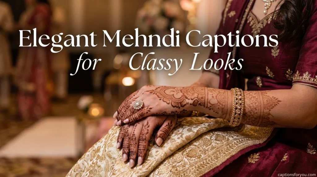 Elegant Mehndi Captions for Classy Looks