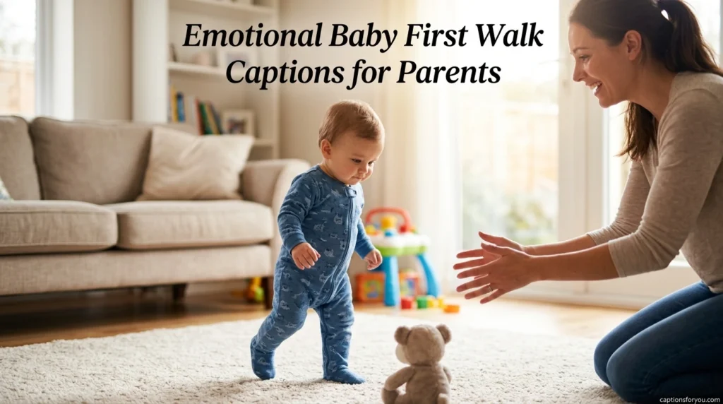 Emotional Baby First Walk Captions for Parents