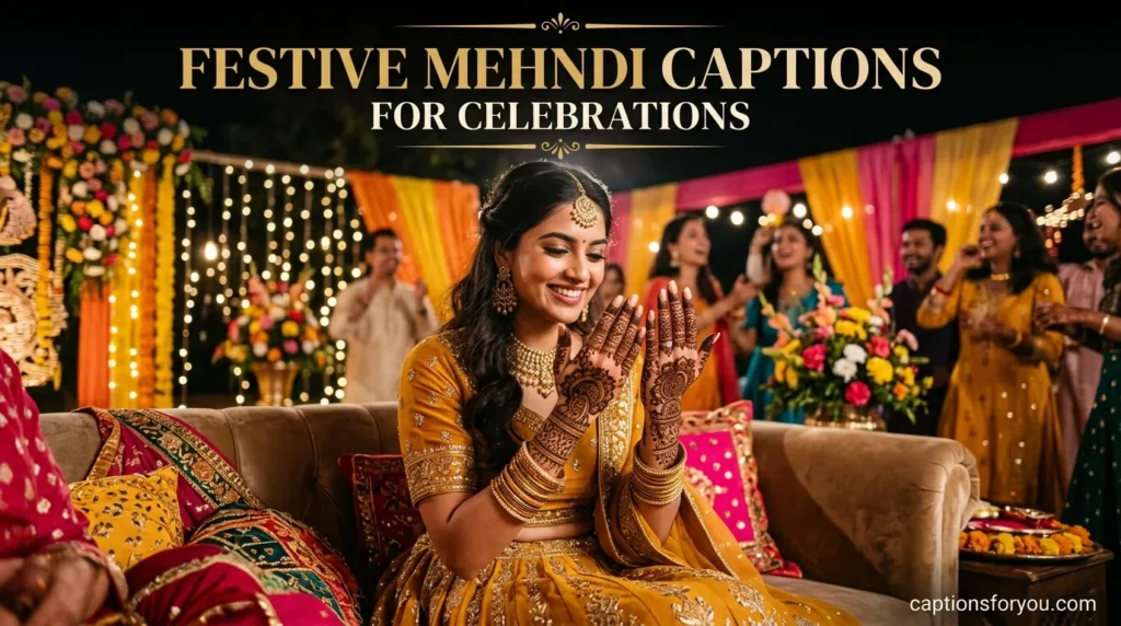 Festive Mehndi Captions for Celebrations