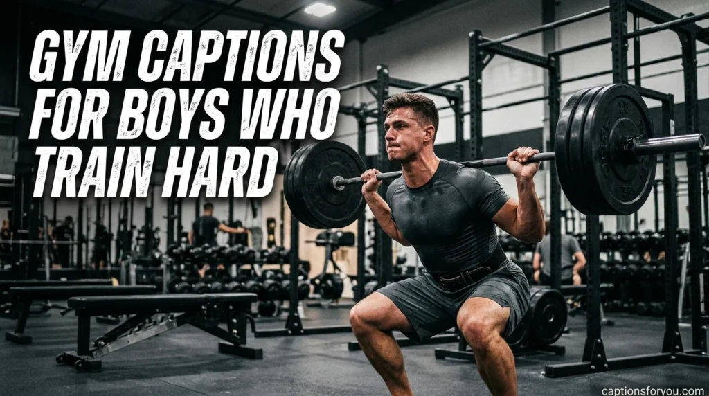 Gym Captions for Boys Who Train Hard