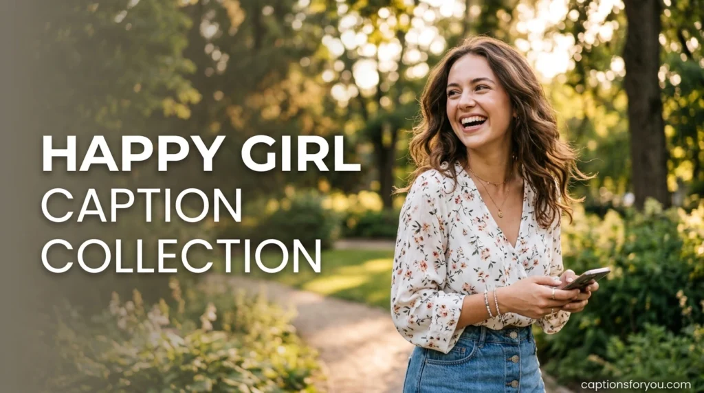 Happy Girl Caption Collection