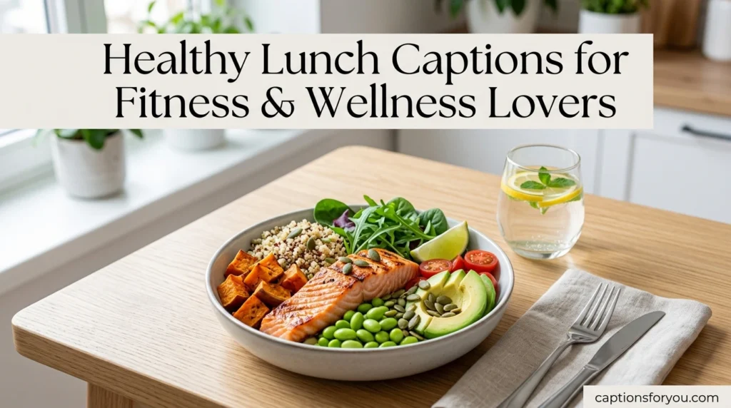 Healthy Lunch Captions for Fitness & Wellness Lovers