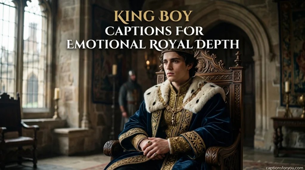 King Boy Captions for Emotional Royal Depth