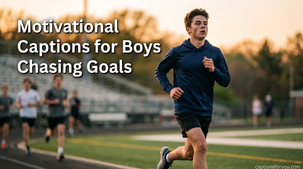 Motivational Captions for Boys Chasing Goals