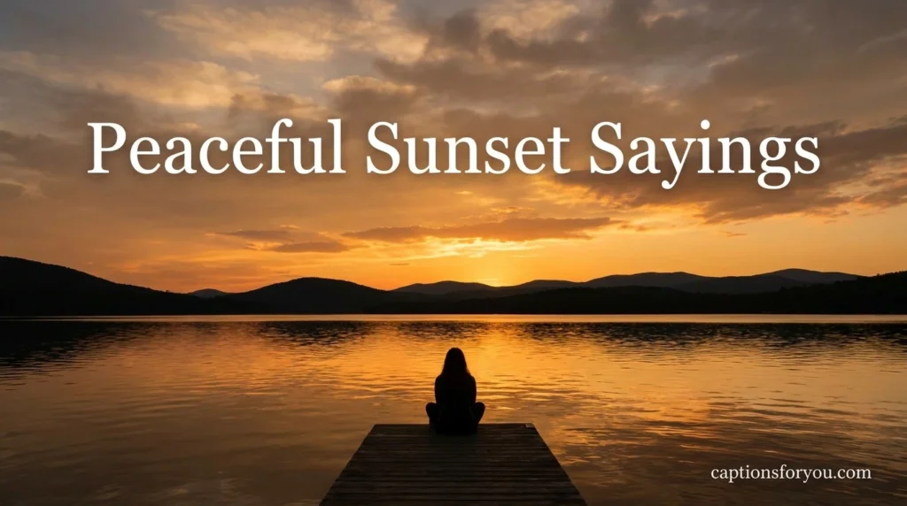 Peaceful Sunset Sayings