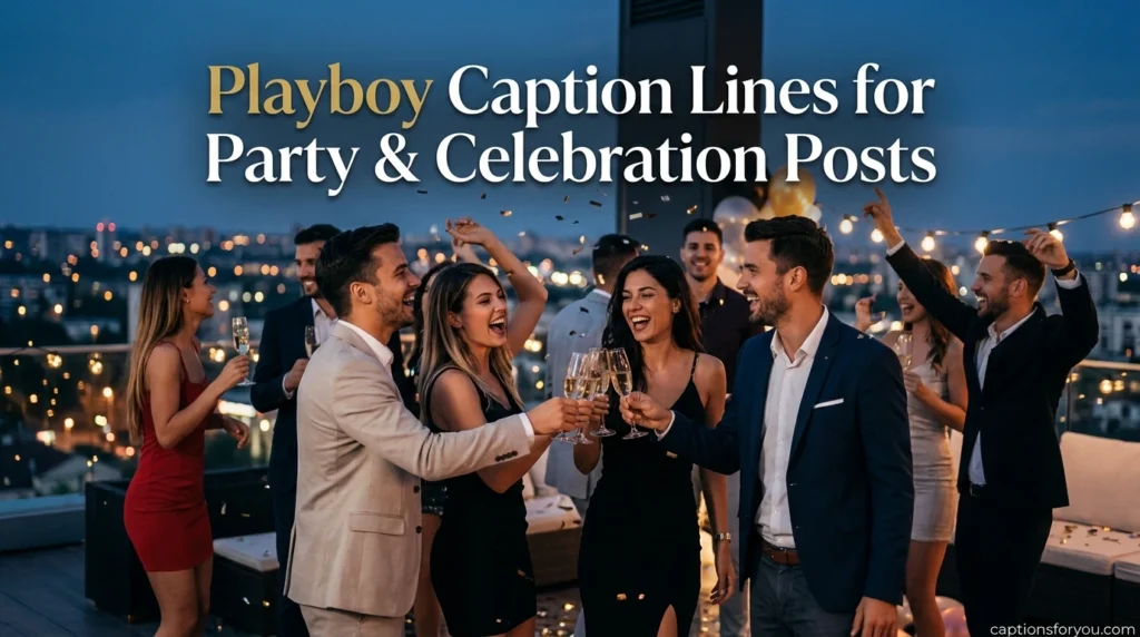 Playboy Caption Lines for Party & Celebration Posts
