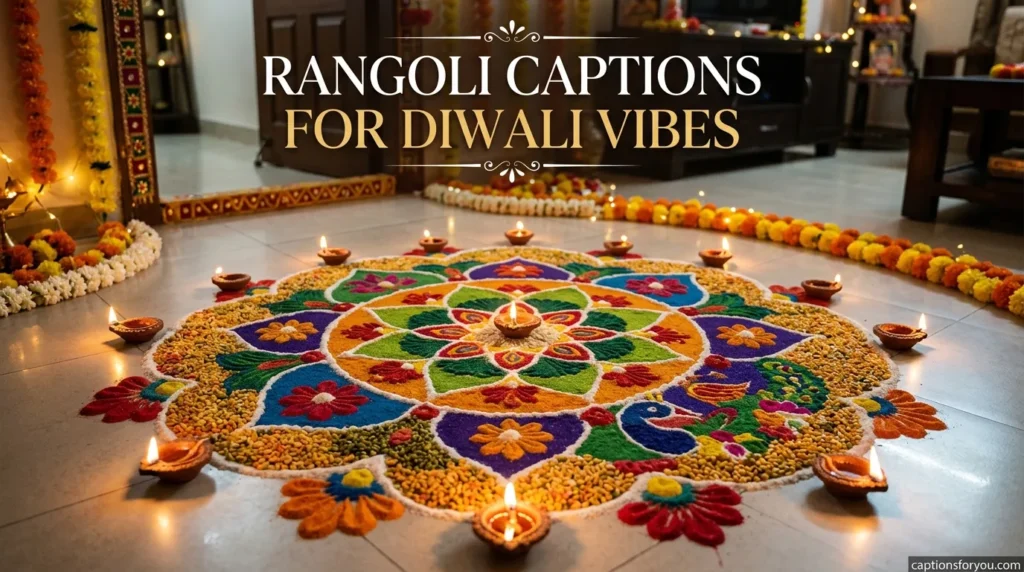 Rangoli captions for Diwali vibes