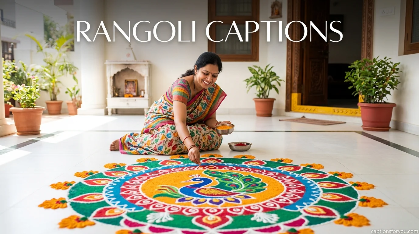 Rangoli Captions