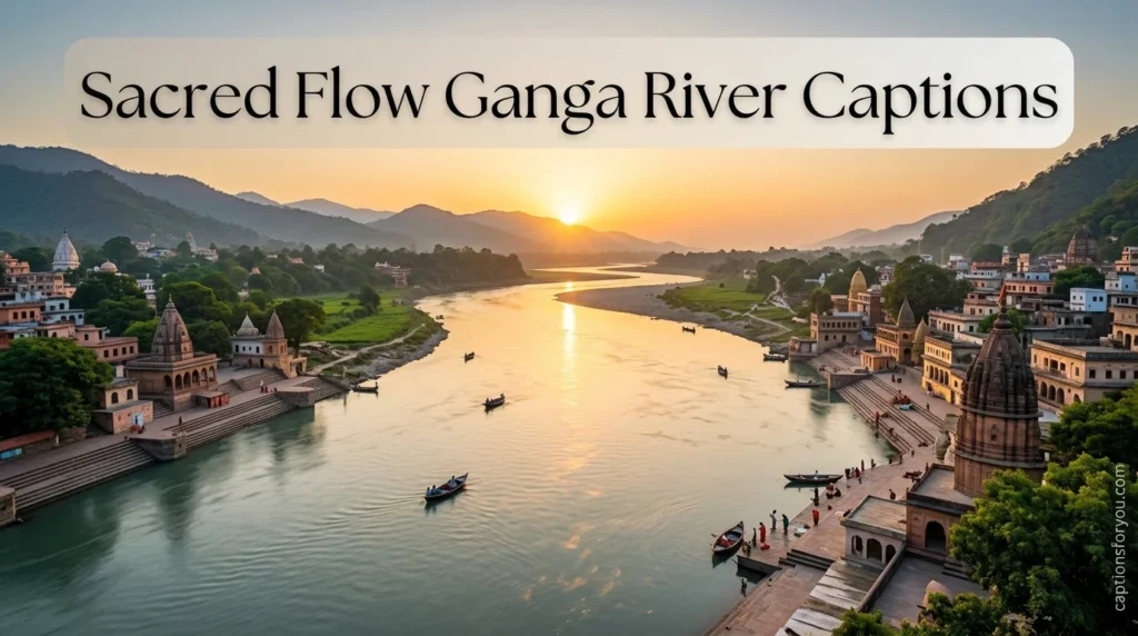 Sacred Flow Ganga River Captions