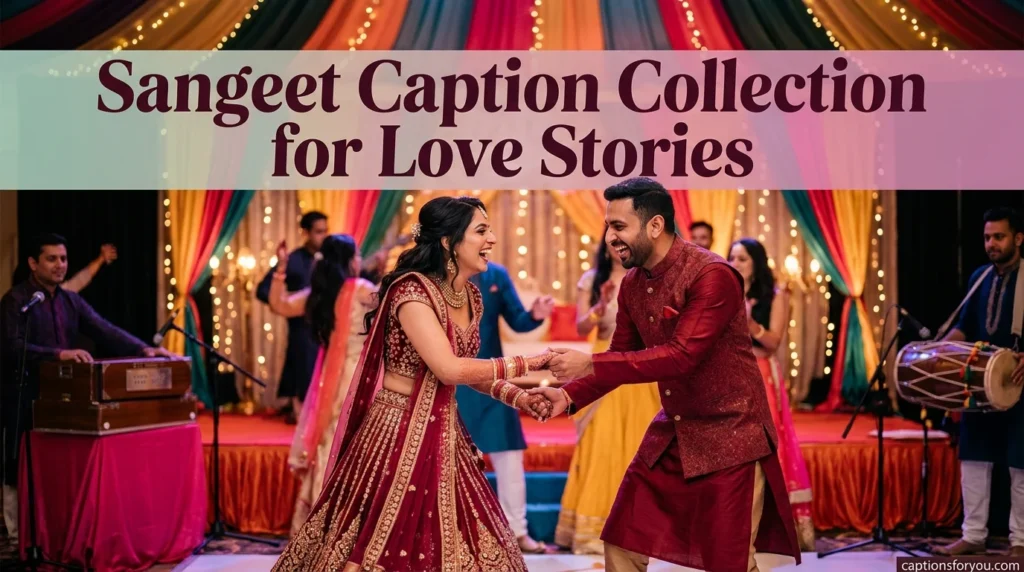 Sangeet Caption Collection for Love Stories