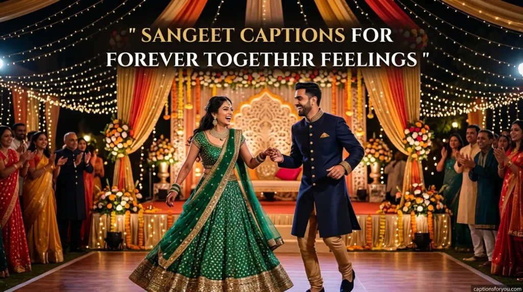 Sangeet Captions for Forever Together Feelings