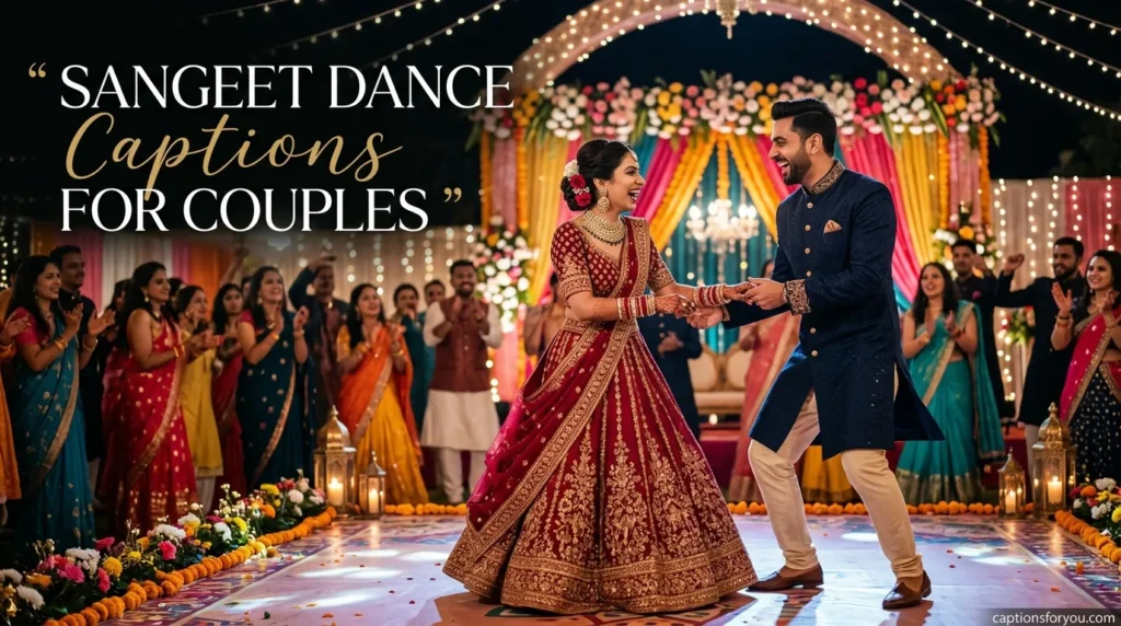 Sangeet Dance Captions for Couples