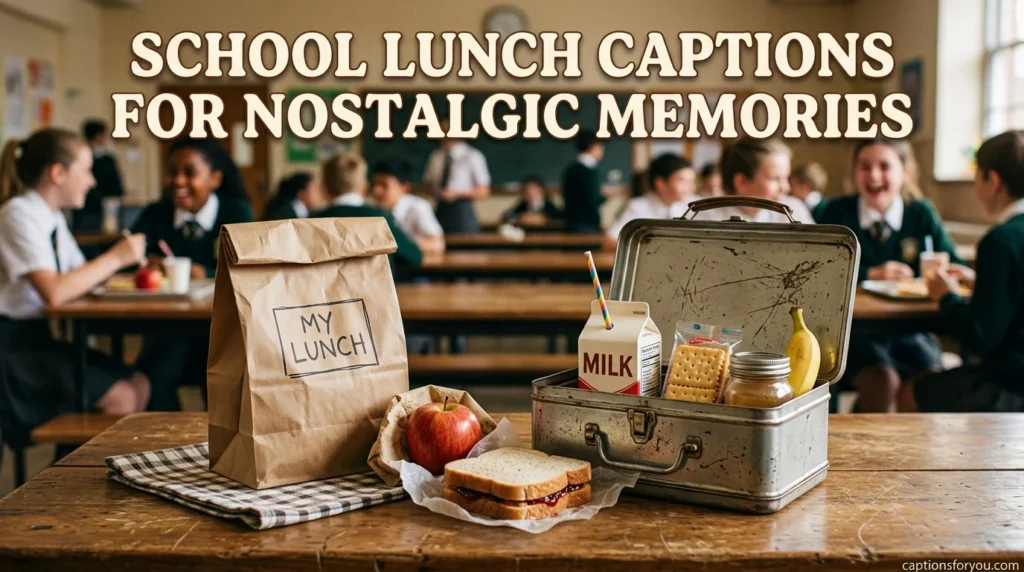 School Lunch Captions for Nostalgic Memories