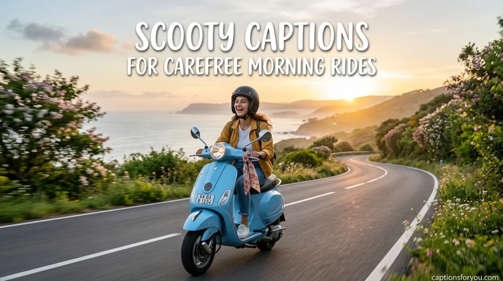 Scooty captions for carefree morning rides