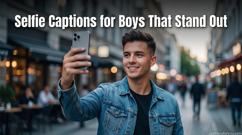 Selfie Captions for Boys That Stand Out
