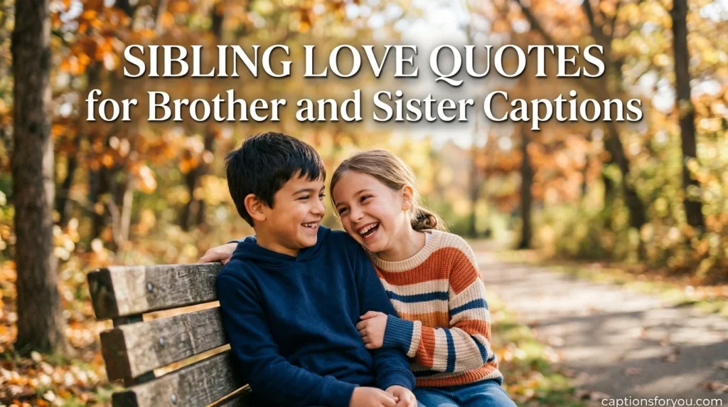 Sibling Love Quotes for Brother and Sister Captions
