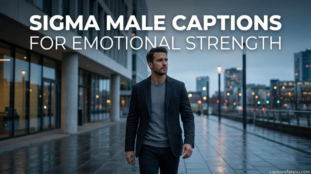 Sigma Male Captions for Emotional Strength
