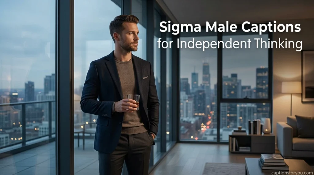 Sigma Male Captions for Independent Thinking