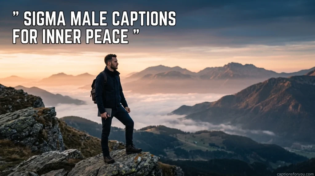 Sigma Male Captions for Inner Peace
