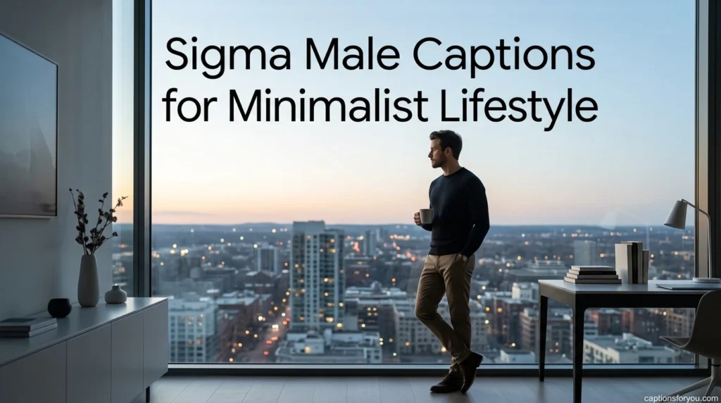 Sigma Male Captions for Minimalist Lifestyle
