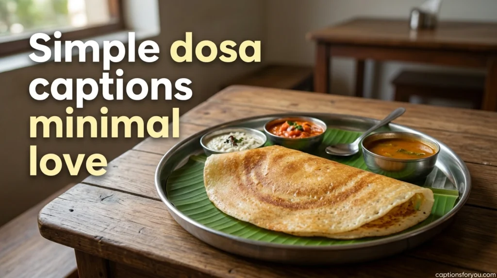 Simple dosa captions minimal love